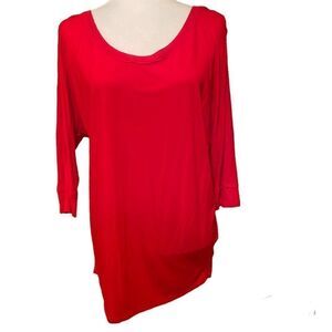 Express Red Shirt 3/4 Length Sleeve Size Medium